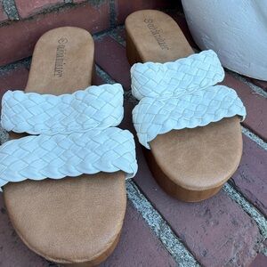 Earth Origins Women's Cream Braided Sandals